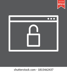 Browser icon vector. Eps10 vector illustration.