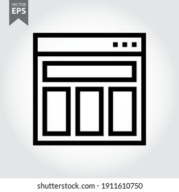Vector de icono del navegador. Ilustración vectorial Eps10.