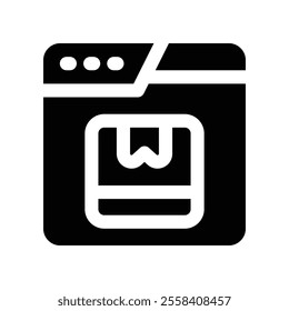 browser icon. vector glyph icon for your website, mobile, presentation, and logo design.