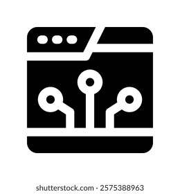 browser icon. vector glyph icon for your website, mobile, presentation, and logo design.