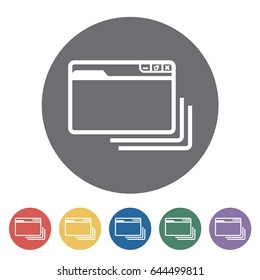 Browser icon. Vector illustration.
