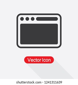 Browser Icon Vector Illustration Eps10