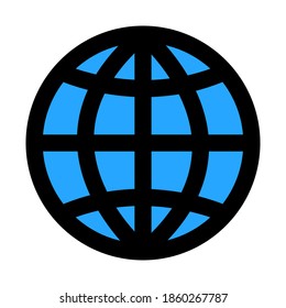 Browser icon vector illustration in filled line style for any projects, use for website mobile app presentation