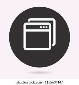 Browser icon. Vector illustration isolated. Simple pictogram for graphic and web design.