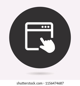 Browser icon. Vector illustration isolated. Simple pictogram for graphic and web design.