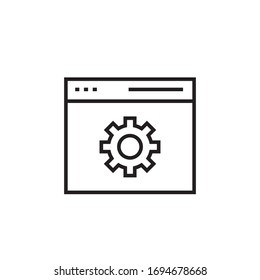 browser icon vector illustration line style design. isolated on white background