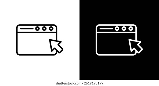 Icono del navegador. Ilustración vectorial, pictograma aislado. editable