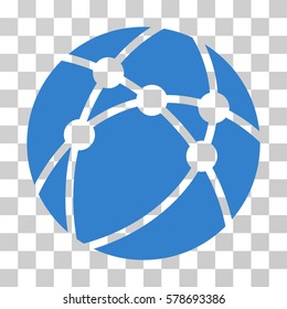 Browser icon. Vector illustration style is flat iconic symbol, cobalt color, transparent background. Designed for web and software interfaces.