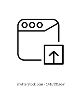 Browser icon vector, internet symbol, flat design 