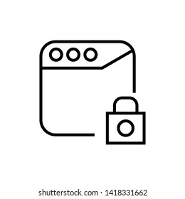 Browser icon vector, internet symbol, flat design 