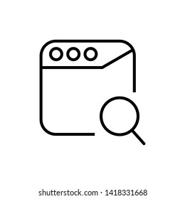 Browser icon vector, internet symbol, flat design 
