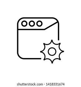 Browser icon vector, internet symbol, flat design 