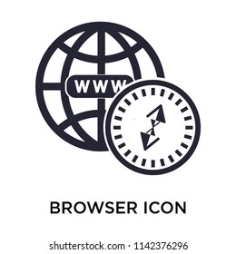 Browser icon vector isolated on white background for your web and mobile app design, Browser logo concept