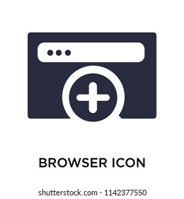 Browser icon vector isolated on white background for your web and mobile app design, Browser logo concept