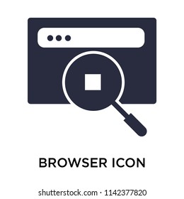 Browser icon vector isolated on white background for your web and mobile app design, Browser logo concept