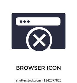 Browser icon vector isolated on white background for your web and mobile app design, Browser logo concept