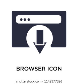 Browser icon vector isolated on white background for your web and mobile app design, Browser logo concept