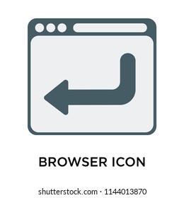 Browser icon vector isolated on white background for your web and mobile app design, Browser logo concept