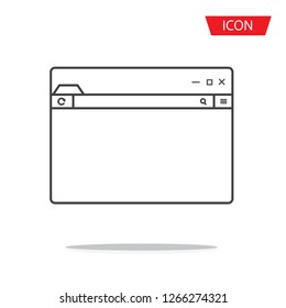 Browser icon vector isolated on white background