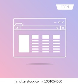 Browser icon vector isolated on white background