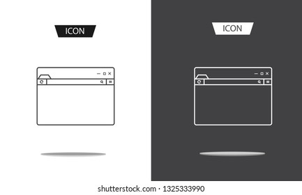 Browser icon vector isolated on white background