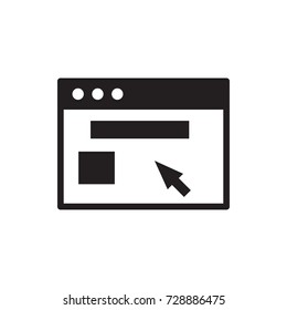 browser icon vector isolated on white background