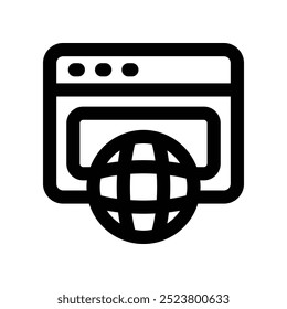 browser icon. vector line icon for your website, mobile, presentation, and logo design.