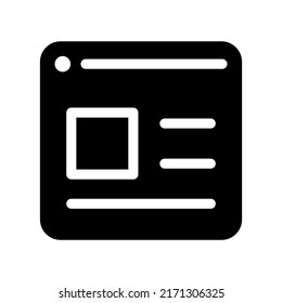 Browser Icon Vector Symbol Design Illustration