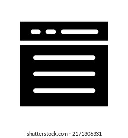 Browser Icon Vector Symbol Design Illustration