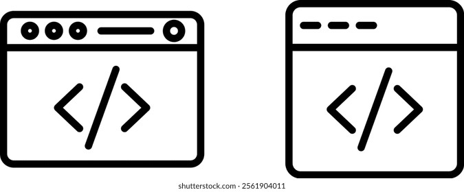 "Browser Icon – Web Navigation and Internet Access Concept Illustration"