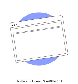 Browser icon. Web page, search page, homepage. Linear icon style. Vector flat illustration