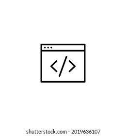 Icono del navegador, icono web, vector de signo del sitio web