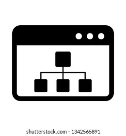  browser icon. Webpage icon/ internet icon
