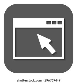 The browser icon. Website and WWW, network symbol. Flat Vector illustration. Button
