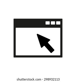 The browser icon. Website and WWW, network symbol. Flat Vector illustration