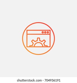 Browser icon.gradient illustration isolated vector sign symbol