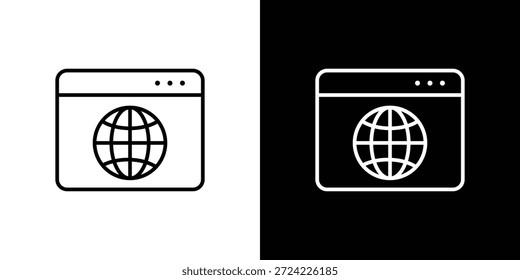 Browser icons graphic design vector symbols. icon Eps10.
