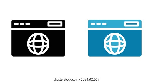 Browser icons pack in black and colored version