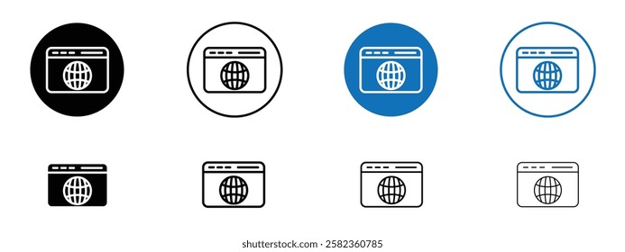 Browser icons pack vectors for app and web ui designs