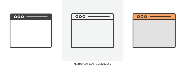 Browser icons pack for website designs