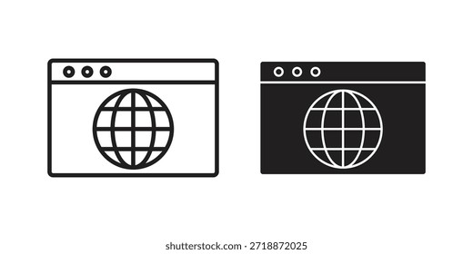 Browser icons sign vectors. suitable for web, app, infographic, etc