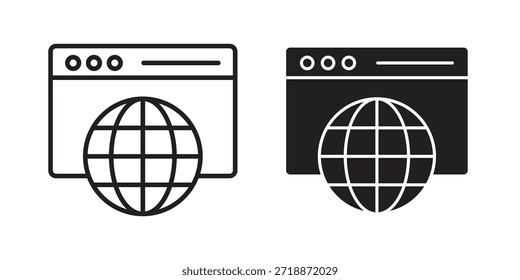 Browser icons sign vectors. suitable for web, app, infographic, etc
