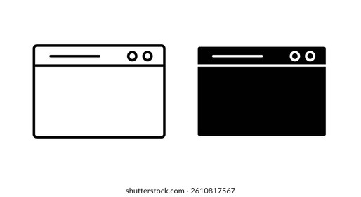 Browser iconsvectors. thin line icons