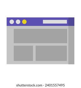 Browser illustrated on white background