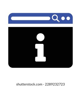Browser Info Icon, Vector Graphics
