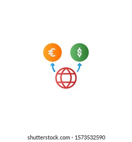 Browser Internet Money Exchange Icon, Logo, Vector