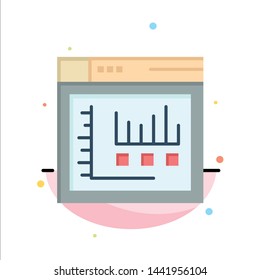 Browser, Internet, Web, Static Abstract Flat Color Icon Template