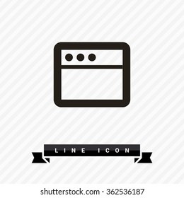 Browser isolated minimal single flat icon.Window line vector icon for websites and mobile minimalist flat design.