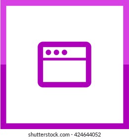 Browser isolated minimal single flat icon.Window line vector icon for websites and mobile minimalist flat design.