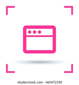 Browser isolated minimal single flat icon.Window line vector icon for websites and mobile minimalist flat design.